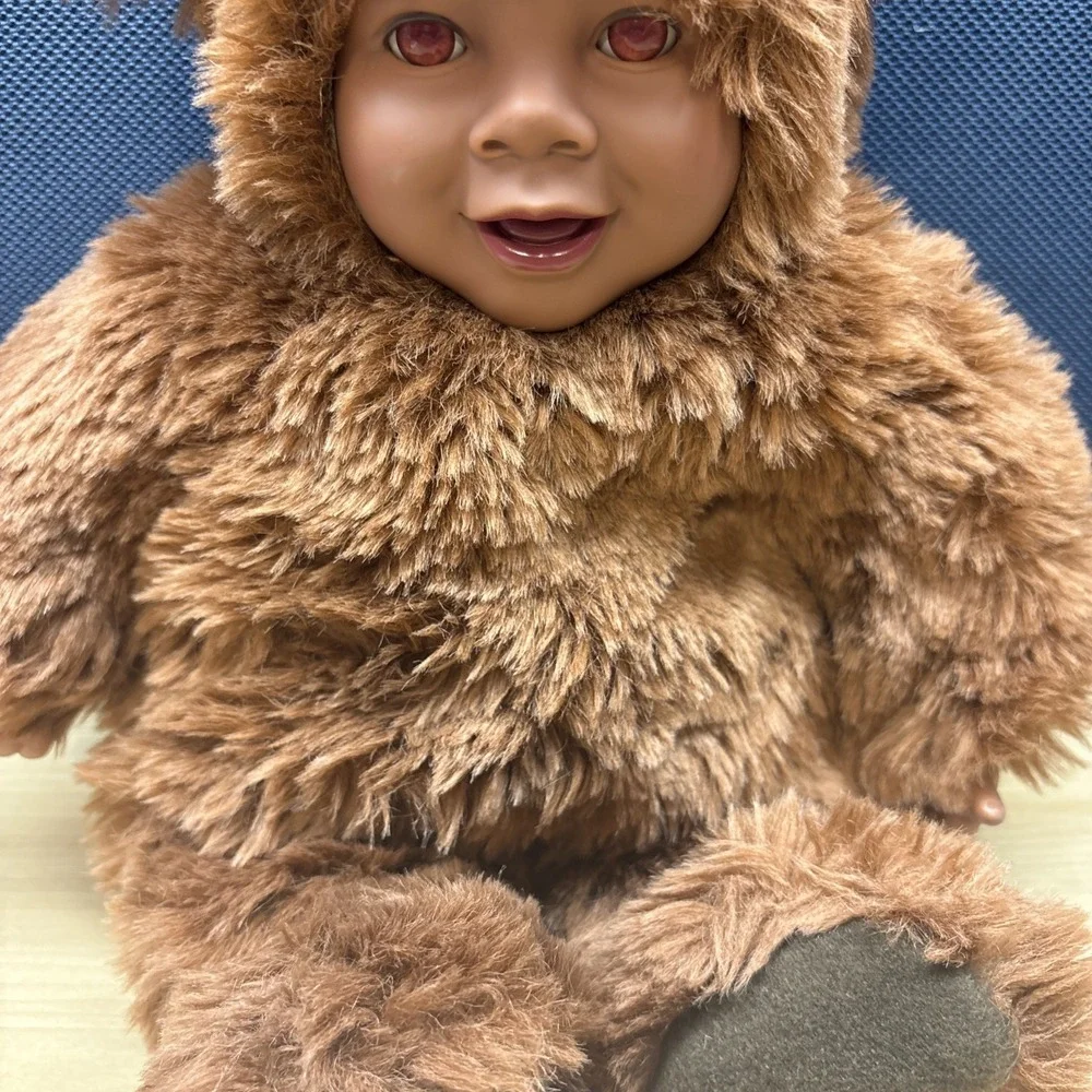 Anne Geddes Baby Doll Bear Brown Eyes Fur Vintage 1997 VINTAGE. Great Condition